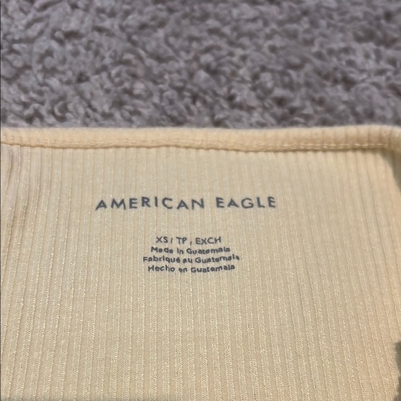 American Eagle Outfitters Yellow Backless Halter Top - Picture 2 of 3
